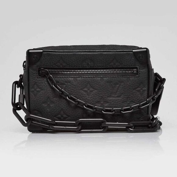 Louis Vuitton Black Monogram Embossed Taurillon Leather Soft Trunk Mini Bag - Picture 10 of 12